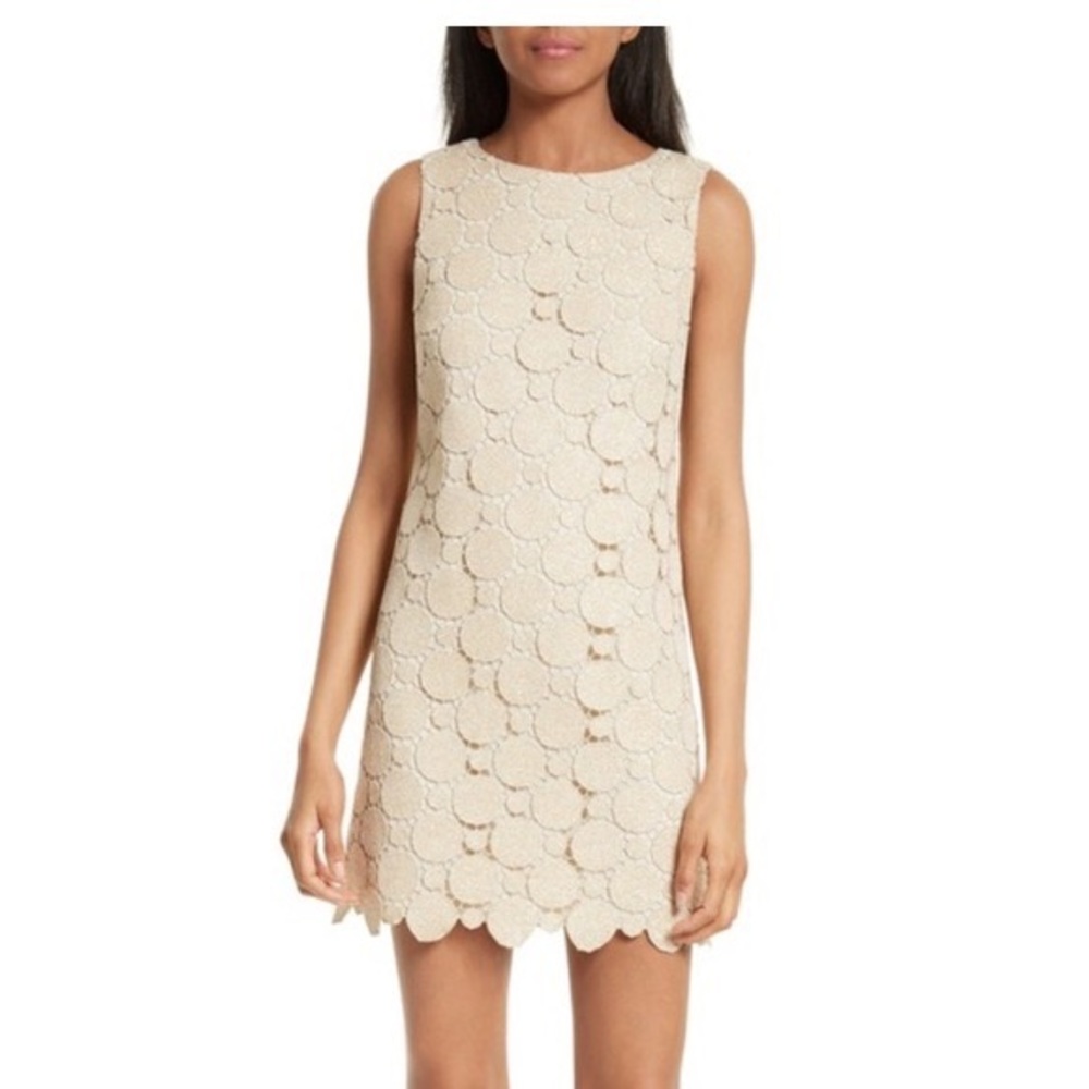 Alice + Olivia Clyde Dot Lace shift dress